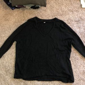 Long sleeve black choker shirt
